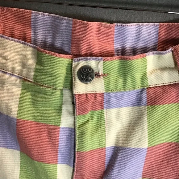 Lucy & Yak L.E. Cole Gingham Wide Leg Jeans W34/R Cotton Dopamine Dressing Indie - Picture 4 of 13